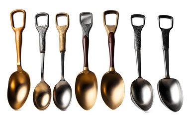 Poster - A set of scoopers for measuring or serving, isolated on a empty plain background