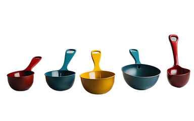 Poster - A set of scoopers for measuring or serving, isolated on a empty plain background