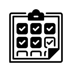 Poster - Clipboard with Checkmarks line icon. Universal creative premium symbol. Vector sign icon logo template. Vector illustration