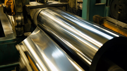 Poster - Cold rolled bar sheet production in industrial facility Generative AI