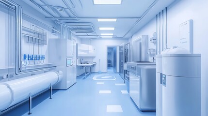 Poster - a high-tech lab with advanced sensors for studying atmospheric changes and pollution