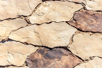 Aufkleber - Irregular stone surface, abstract geological formation close-up details