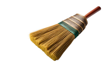 Leinwandbilder - a traditional broom for sweeping floors, isolated on a empty plain background