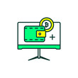 © cidcud graphic - Digital Wallet Icon in Colors for Secure Crypto Storage and DeFi Management.