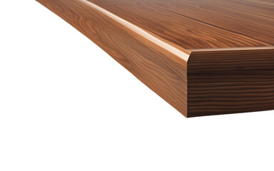 Aufkleber - A wooden skirting board with a detailed finish, isolated on a empty plain background