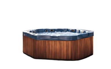 Aufkleber - An outdoor jacuzzi with bubbling water, isolated on a empty plain background