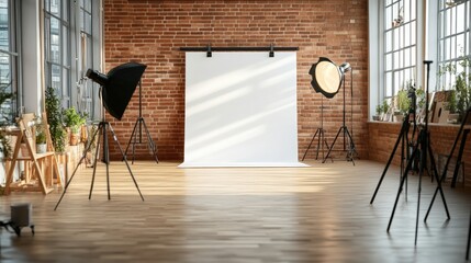 Poster - Classic brick wall background featuring distressed texture and warm tones ideal for urban and contemporary settings