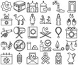 © Alviany - Minimalist outline icon set representing Islamic culture, Ramadan, and Eid traditions. This set includes symbols of worship, celebration, charity, and spirituality.