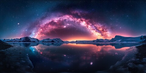 Wall Mural - Colorful Nebula Illuminates the Night Sky with Stunning Cosmic Beauty
