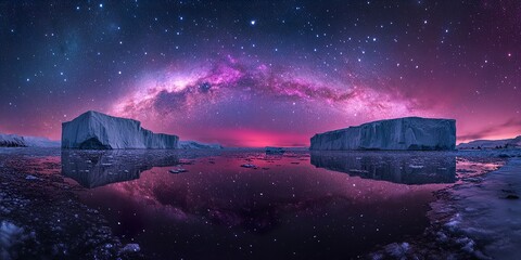 Wall Mural - Stunning Nebula Illuminating the Night Sky with Radiant Colors
