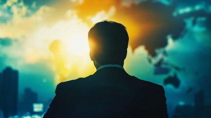 Poster - A man in a suit is looking at the camera