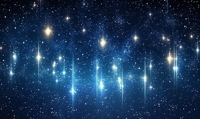 Aufkleber - Elegant representation of the Milky Way galaxy shimmering with bright stars and glowing light trails in deep space : Generative AI