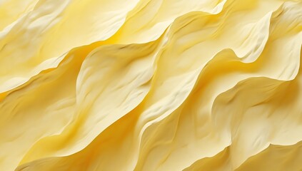 Aufkleber - Elegant layered yellow textures with subtle waves offering a soft and serene atmosphere : Generative AI