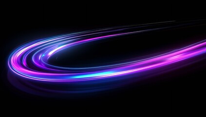 Poster - Dynamic Colorful Light Trails Creating Abstract Motion Effects on a Dark Background : Generative AI