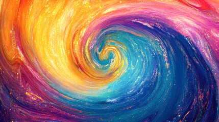 vibrant colorful swirl with bright abstract galaxy and cosmic effects