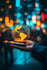 Poster - Concept of technology and the interconnectedness of the world
