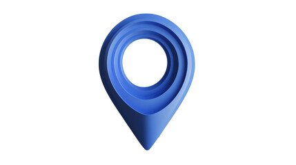 Poster - Blue location pin icon showing position on transparent background