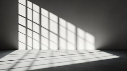 Poster - high-contrast black and white photograph featuring dramatic shadows and striking light that emphasizes minimalistic