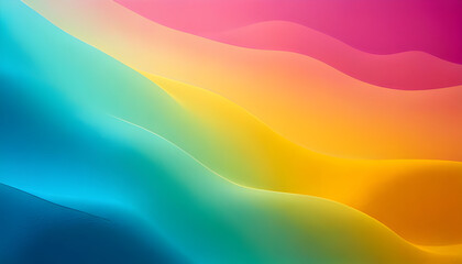 Poster - Colorful abstract waves flowing seamlessly in a spectrum of hues