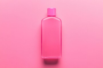 Poster - create minimalistic top-down composition featuring pink aesthetics embodying barbiecore style