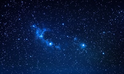 Poster - Stunning view of a galaxy swirling with bright blue light surrounded by countless stars in the vast universe : Generative AI