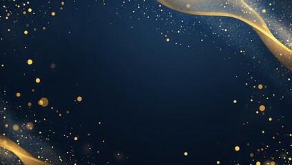Aufkleber - Elegant golden wave patterns with bokeh lights creating a serene background perfect for celebrations and parties : Generative AI