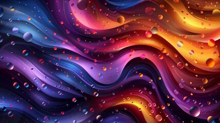Poster - A vibrant abstract design that resembles liquid oil or paint swirling on a surface