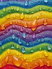 Poster - A vibrant abstract design that resembles liquid oil or paint swirling on a surface