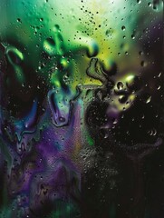 Poster - A vibrant abstract design that resembles liquid oil or paint swirling on a surface