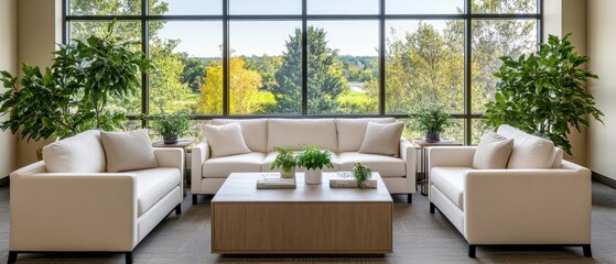 Poster - Spacious living room featuring a comfortable couch and a coffee table creating a relaxing and inviting home environment