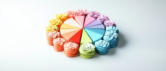 Poster - Vibrant and colorful pie chart capturing data distribution for engaging visual presentation and analysis