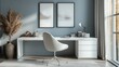 © Zikie_ - Interior photograph depicts a modern desk and office space design
