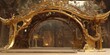 © Jakkarin - Ornate Golden Archway in a Lush Fantasy Forest Setting