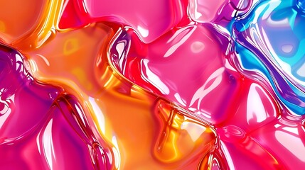 Poster - a background with a smooth, glossy plastic texture in bright, bold colors.