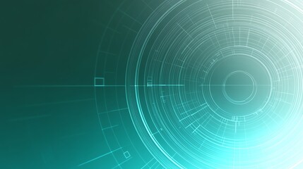 Aufkleber - Abstract Geometric Circle Design with Gradient Background for Technology Concepts