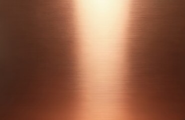 Poster - Detailed close-up of brushed copper metal surface. Reflective sheen creates warm tones ideal for backgrounds, textures, industrial design abstract visuals. Polished surface provides smooth, rich