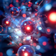 Poster - Abstract Network of Spheres with Luminous Core - Exploring Connectivity and Interdependence