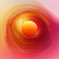 Aufkleber - Abstract Sphere in Tunnel: A Swirling Landscape of Warm Tones and Subtle Textures 
