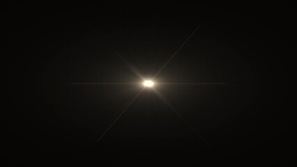 Canvas Print - lens flare effects. dynamic light streaks and bright star rays animation. loop
