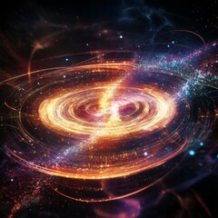 Poster - Cosmic Symphony: A Whirlwind of Stars and Light in a Mesmerizing Deep Space Phenomenon