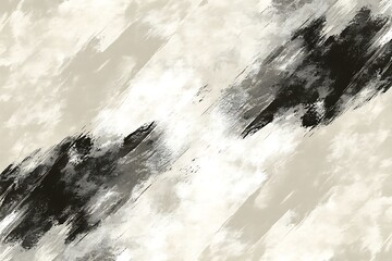 Poster - Subtle brushstrokes creating a textured diagonal grayscale abstract