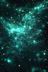 Poster - Abstract Representation of a Network Structure with Glowing Particles