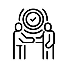Poster - Partnership line icon. Universal creative premium symbol. Vector sign icon logo template. Vector illustration