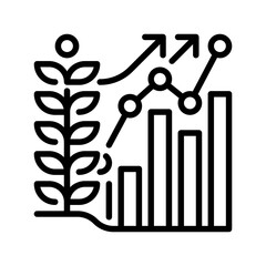 Poster - Financial Growth line icon. Universal creative premium symbol. Vector sign icon logo template. Vector illustration