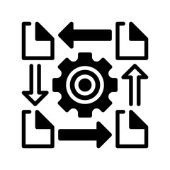 Poster - Office Workflow line icon. Universal creative premium symbol. Vector sign icon logo template. Vector illustration
