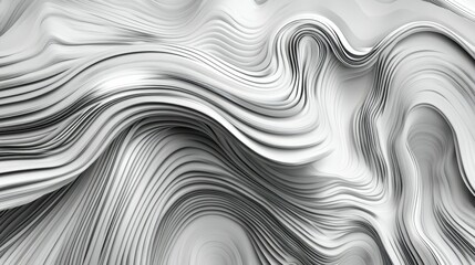 Poster - Abstract grey background poster with dynamic waves. technology network Vector illustration.