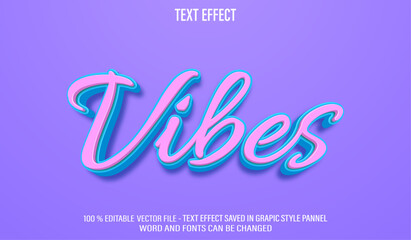 Poster - Vibes 3d editable text effect style