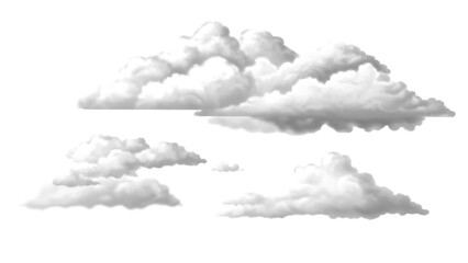 Wall Mural - white cloud isolated on white background.png