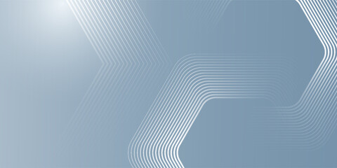 Aufkleber - Abstract hexagon lines on gray background. Geometric stripe line art design for poster, brochure, cover, website. modern vector illustration. eps 10