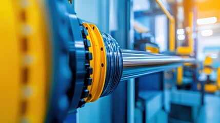 Poster - Modern Factory Interior Featuring Advanced Machinery and Precision Equipment in Action